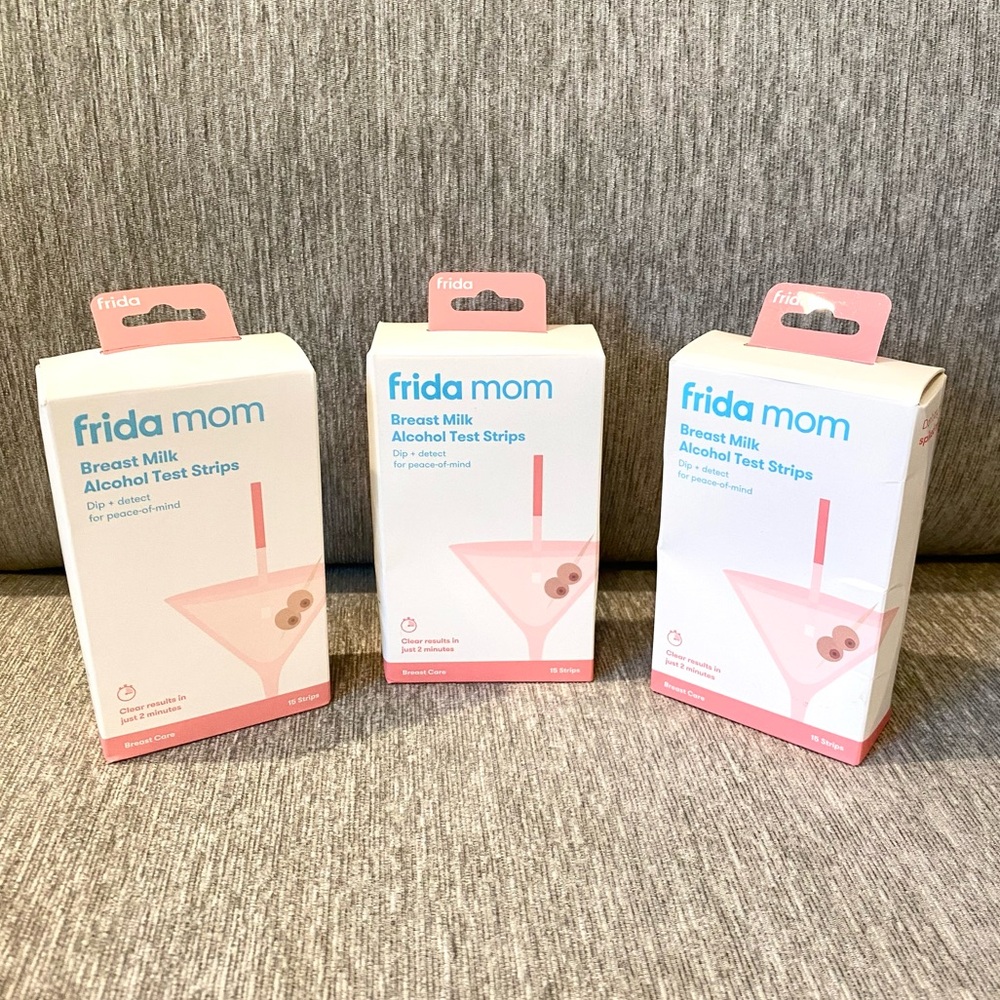 3 Boxes! Frida Mom Breast Milk Alcohol Test Strips 15ct each EXPIRED